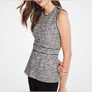 Ann Taylor | Tweed Peplum Top